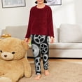 thumbnail image 6 of Xecao Metallic Gears Print Teenagers' Pajama Pants Long Sleep Pants Soft Elastic Waist Pajama Bottoms Elastic waist with 2 Pockets 5-16 Years-Medium, 6 of 6