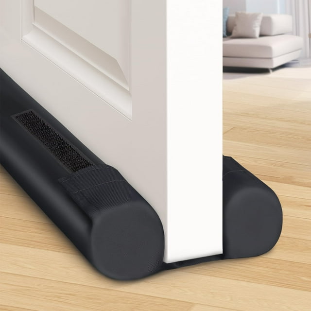 El tapón para puertas BlissTrends cubre huecos de hasta 6 cm, color negro