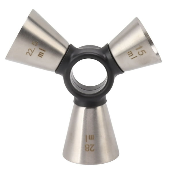 Taza medidora de barra de 3 extremos, dispositivo ergonómico de medición de vino de acero inoxidable 304 para herramientas de mezcla de vino, lijado