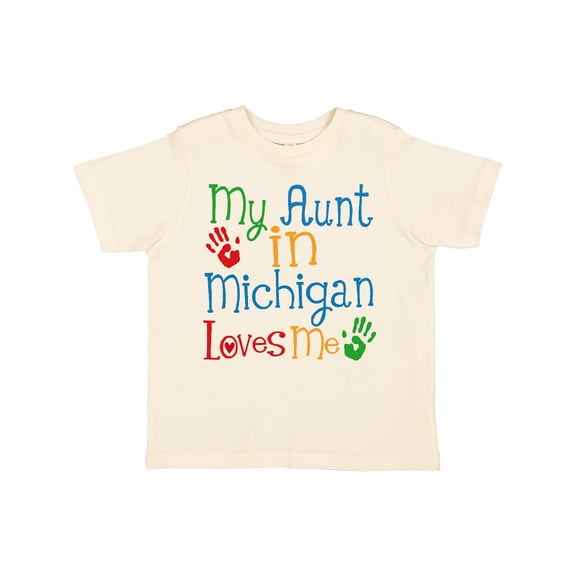 Inktastic My Aunt in Michigan Loves Me Boys or Girls Toddler T-Shirt