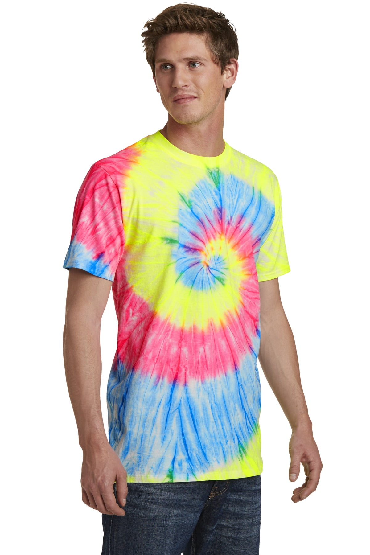 Port & Company PC147 Tie-Dye Tee - Pastel Rainbow - XL