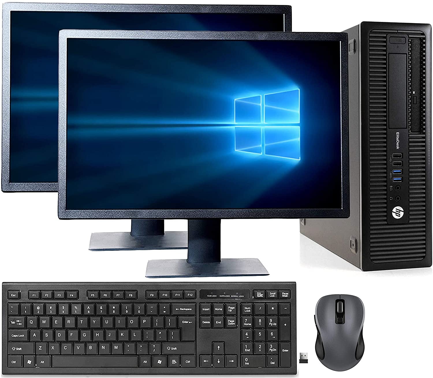 HP 800 G1 SFF Computer Desktop PC, Intel Core i7 3.4GHz Processor, 16GB  Ram, 128GB M.2 SSD, 1TB HDD, BTO Wireless Keyboard  Mouse, Wifi, New Bto  Dual 23.8