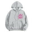 thumbnail image 3 of Pop cazadora para niña Hooded Sweatshirt,Soft Streetwear Pullover,Cute Long Sleeve Hoodie for Fall Winter Unisex （Light Gray）, 3 of 4