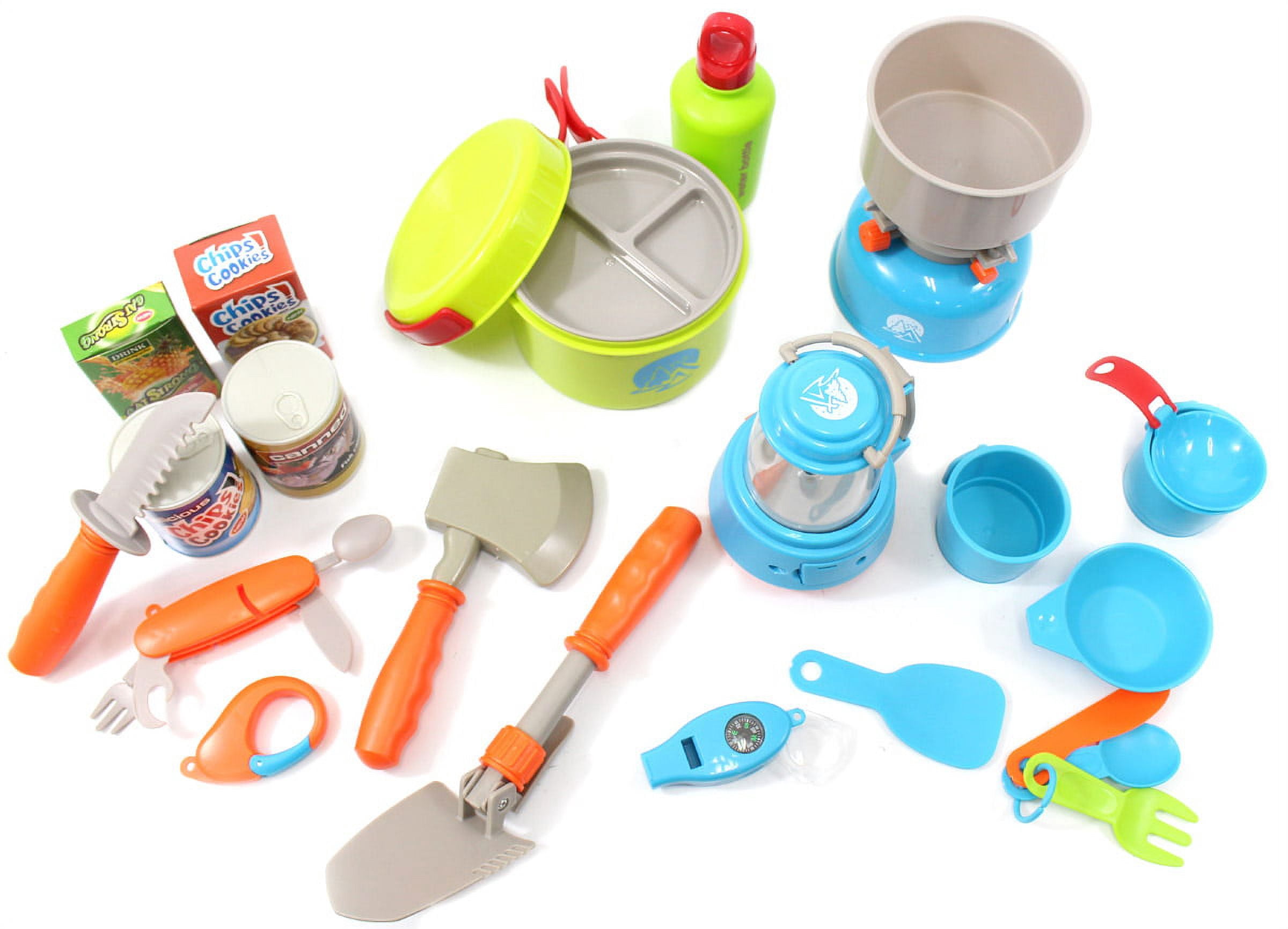 Giddyup! Buck's 20 Pieces Little Explorers Camping Gear Play Cooking Set, Multi-color