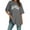 Grey, variant on Women's Oversized T Shirts V Neck Striped Tees Summer Half Sleeve Casual Comfy Cozy Tunic Tops Plus Size Tech Stretch Athletic Shirts Pack Women Tunic Raglan Women Shirts Compression Cute