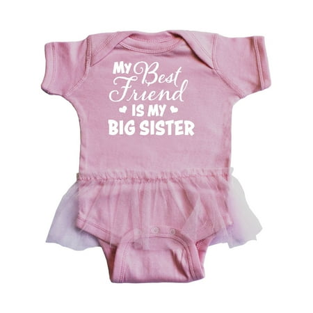 My Best Friend is My Big Sister with Hearts Infant Tutu