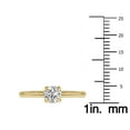 thumbnail image 5 of SZUL Women's Lab Grown 1/2 Carat Diamond Solitaire Ring in 14K Yellow Gold (F-G Color, VVS1-VVS2 Clarity), 5 of 7