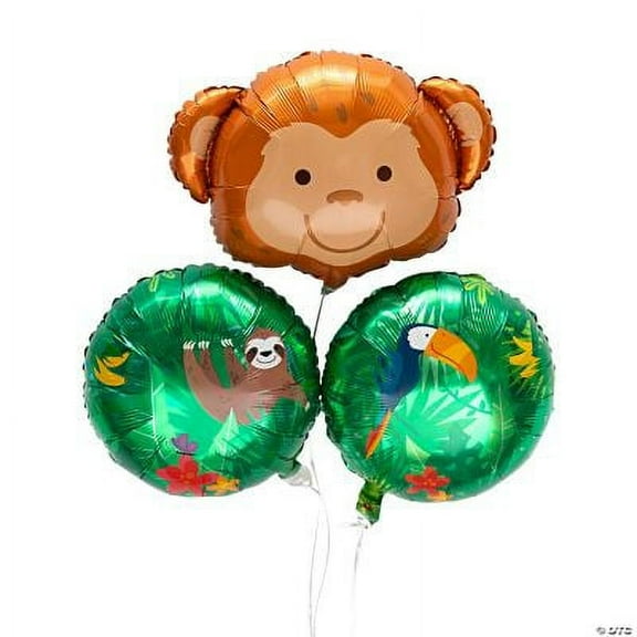 Tropical 18" Mylar Balloons, Luau, Party Decor, 3 Pieces