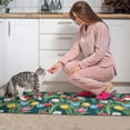 thumbnail image 3 of Pioneer Flower Floral Print Pattern Kitchen Rugs Sets Of 2, Anti Fatigue Non Slip Washable Floor Mats for Kitchen Sink Laundry, 17X30 Inch + 17X47 Inch, 3 of 6