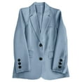 thumbnail image 4 of Women's Tailored Blazer Jacket Single Breasted Long Sleeve Lightweight Work Wear for Business Casual, 4 of 4
