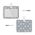 thumbnail image 2 of Susaid Funny Cute Healthy Teeth Print ID Badge Holder with Double-Sided Windows Horizontal Hard Plastic Case Black Card Protector Pouch for Office School ID Credit Cards, 2 of 7
