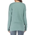 thumbnail image 4 of Vedolay Women T Shirts Autumn Casual Shirts Blouses Zipper Collar Women Polo Shirts Mint Green,XL, 4 of 4