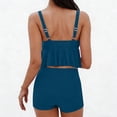 thumbnail image 4 of Modest Tankini Swimsuits for Women Petite 2 Piece Cute Baby-doll Ruffle Camisole with Boyshorts Bathing Suits Workout Swimwear, 4 of 7