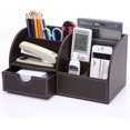 thumbnail image 1 of KINGFOM Organizador de escritorio de oficina Sistema ordenado Organizador de mesa Portabolígrafos de cuero PU Portabolígrafos Multifuncional Suministros de oficina (Verde) Vhermosa LKX-0741-2, 1 of 5
