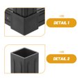 thumbnail image 3 of unbranded 8Ud Conector Plástico Para Tubo Cuadrado En Ángulo Recto Para Marco De Aire Acondicionado Color Negro, 3 of 8