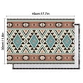 thumbnail image 6 of Brown Triangular Geometric Pattern Summer Placemats Table Placemats Set Of 4-Linen Kitchen Washable Placemats Table Mats 11.8"x17.7" Non-Slip Heat Resistant, 6 of 6