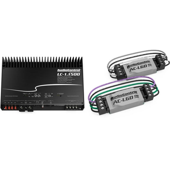 AudioControl LC-1.1500 Mono Subwoofer Amplifier with 1 Pair AudioControl AC-LGD 60 Load generating device