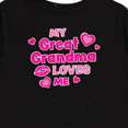 thumbnail image 4 of Inktastic Valentine's Day My Great Grandma Loves Me Hearts and Lips Boys or Girls Long Sleeve Toddler T-Shirt, 4 of 5