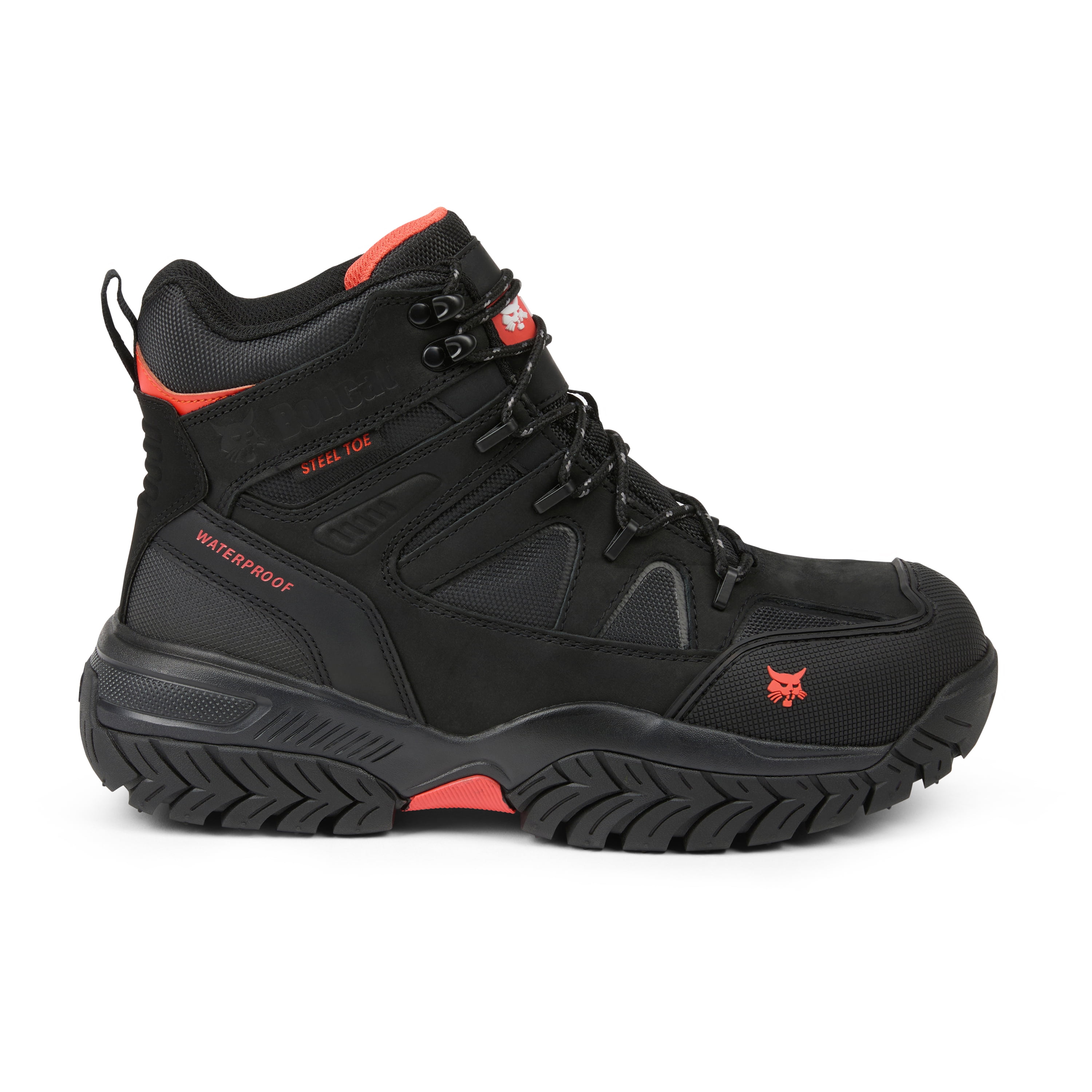 Bobcat Men’s Titan Tire Tread Waterproof Steel Toe Work Boot, Wide Available