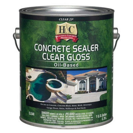 H&C High-Gloss Clear Oil-Based Concrete Sealer 1 gal. - Case Of: