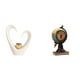 thumbnail image 1 of Figura de escritorio,Decoración de escritorio con forma de corazón para oficina o hogar,Figura de escritorio,Reloj de mesa con figura de globo terráqueo,decoración para oficina y, 1 of 8
