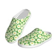 thumbnail image 2 of Rateoe Daisies Flowers Print Women's Men's Cotton Knit Slippers Lightweight Memory Foam Indoor House Shoes with Anti-Skid Sole-39/40, 2 of 7