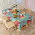 thumbnail image 3 of Pioneer Flower Floral Print Pattern Rectangle Tablecloth 60"x102", Waterproof Polyester Table Cloth, Wipeable Spillproof for Dining Camping Indoor Outdoor, 3 of 6
