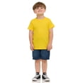 thumbnail image 2 of Cudlie 5-Pack Toddler Boys’ T-Shirts – Soft Cotton Tees for 12M to 4T – Solid Colors, Everyday Value, Soft and Comfy Basics for Play, Preschool & More - Active Pack, 2 of 11