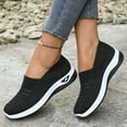 thumbnail image 4 of YOUYEDIAN Womens Orthopedic Shoes Arch Support Golf Shoes Wide Slip on Non Slip Business Casual Shoes Knitted Mesh Stretch Soft 2026 New Orthopedic Shoes (Black), 4 of 7