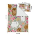 thumbnail image 5 of Pomeranian Dog and Flower Floral Duvet Cover and Pillowcase Set for Single Bedding, Bedroom Accessories for Kids Teens, 5 of 5