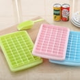 thumbnail image 4 of Ice Cube Tray With Lid and Bin - Large Silicone Ice Tray For Freezer | Comes with Ice Container, Scoop and Cover| BPA Free| Space Saving Ice Cube Molds, 4 of 5