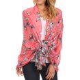 thumbnail image 3 of Sakkas Nichole summer gauze featherweight patterned versitile sheer scarf wrap - 5-Hot Pink - One Size Regular, 3 of 4