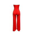 thumbnail image 5 of Women's Stylish Solid Color Long Pants Jumpsuit Elegant Casual Wear For Everyday Fashion Wide Leg Rompers for Women All Romper for Women for Party Workout Pantsuit plus Size Romper High Waist Rompers, 5 of 5