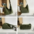 thumbnail image 5 of Lohol Large Canvas Tote Bag Crossbody Purse for Daily Use(Army Green), 5 of 7