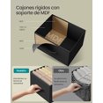 thumbnail image 3 of Cómoda Organizadora con 5 Cajones de Tela para Dormitorio, 39.6 x 30 x 117.7 cm, Negro, 3 of 6