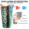 thumbnail image 3 of 16oz Tumblers Leopard Pattern with Green and Black Spots Stainless Steel Vacuum Insulated Double Wall Travel Tumbler Cups Mug with Lid and Straw,Cleaning Brush for Coffee,Tea, 3 of 4