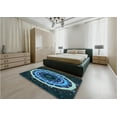 thumbnail image 4 of Ahgly Company Indoor Square Patterned Blue Ivy Blue Area Rugs, 8' Square, 4 of 6