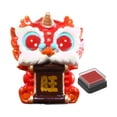 thumbnail image 1 of Estatua de león chino con sello de tinta, obra de arte para el Festival de Primavera, figura de Feng Shui Estilo A, 1 of 9