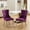 Purple, variant on Modern Solid Wood Dining Chairs With Velvet Upholstery In Purple And Legs, Of 2 Graceful Trim Nailhead