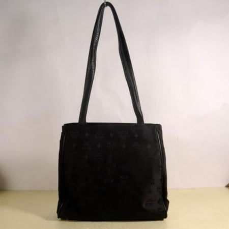 - Monogram Jacquard Visetos Shopper Tote 869324 Black Canvas Shoulder Bag