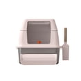 thumbnail image 3 of Stainless Steel Litter Box with Lid, Fully Enclosed Metal Cat Litter Box with Scooper, Leak-Proof, Clumping Litter for Large, Multi-Cats, 3 of 9