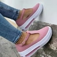 thumbnail image 4 of Chaussures de Marche pour Femmes avec Plateforme Creuse Vintage à Enfiler Respirantes, 4 of 4