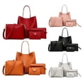 thumbnail image 4 of Conjunto De Bolsos De Mano De Moda Bolsos De Cuero De Pu Para Mujer + Bolso De Hombro + Monedero + Conjunto De Tarjetero Inevent AP006179-03, 4 of 6