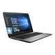 HP Laptop 15-ba049ca - AMD A10 9600P / 2.4 GHz - Gagner 10 Domicile 64 Bits - Radeon R5 - 6 GB RAM - 1 TB HDD - DVD SuperMulti - 15,6" Écran Tactile 1366 x 768 (HD) - Argent turbo, Motif de Rainures Linéaires Texturées – image 3 sur 5