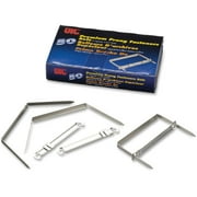 Officemate Premium Prong Fasteners, Complete Set, 2-Inch Capacity, 2.75-Inch Base, Box of 50, Silver (99711)