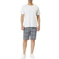 thumbnail image 2 of Lars Amadeus Men's Summer Plaid Shorts Regular Fit Business Chino Short Pants, 2 of 6