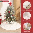 thumbnail image 4 of Tekcoo Christmas Tree Skirt White, 36 Inch Faux Fur Xmas Tree Skirt Christmas Decorations for Christmas Indoort Holiday Party Home Decor with Gold Feather, White, 4 of 7