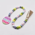 thumbnail image 2 of Generic Spring Wood Bead Garland with Tassels and Bunny Tag Easter Wood Bead Garland Wooden Beaded Boho Decor Farmhouse Rustic Hanging Decorations, 2 of 5