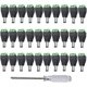 thumbnail image 1 of 30 Pieces 12V/24V DC Male Plug Connectors, 5.5 x 2.1 mm DC Power Adapter Screw Terminal Connector, for CCTV Camera LED Strip (Green), 1 of 4