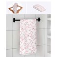 thumbnail image 6 of Pink Spring Floral Towel Set of 3, Soft Microfiber Bath Towels, Hand Towel, Washcloths, Elegant Watercolor Summer Botanical Quick-Dry Absorbent Towels for Bathroom Kitchen Hotel Beach Gym Spa, 6 of 7